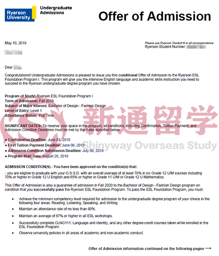 瑞爾森大學服裝設計錄取